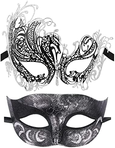 Couple Masquerade Mask Metal Masks Venetian Party Mask Halloween Costume Mask Mardi Gras Mask