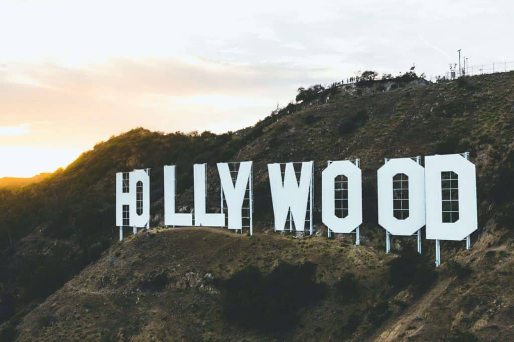 The Hollywood sign at dawn