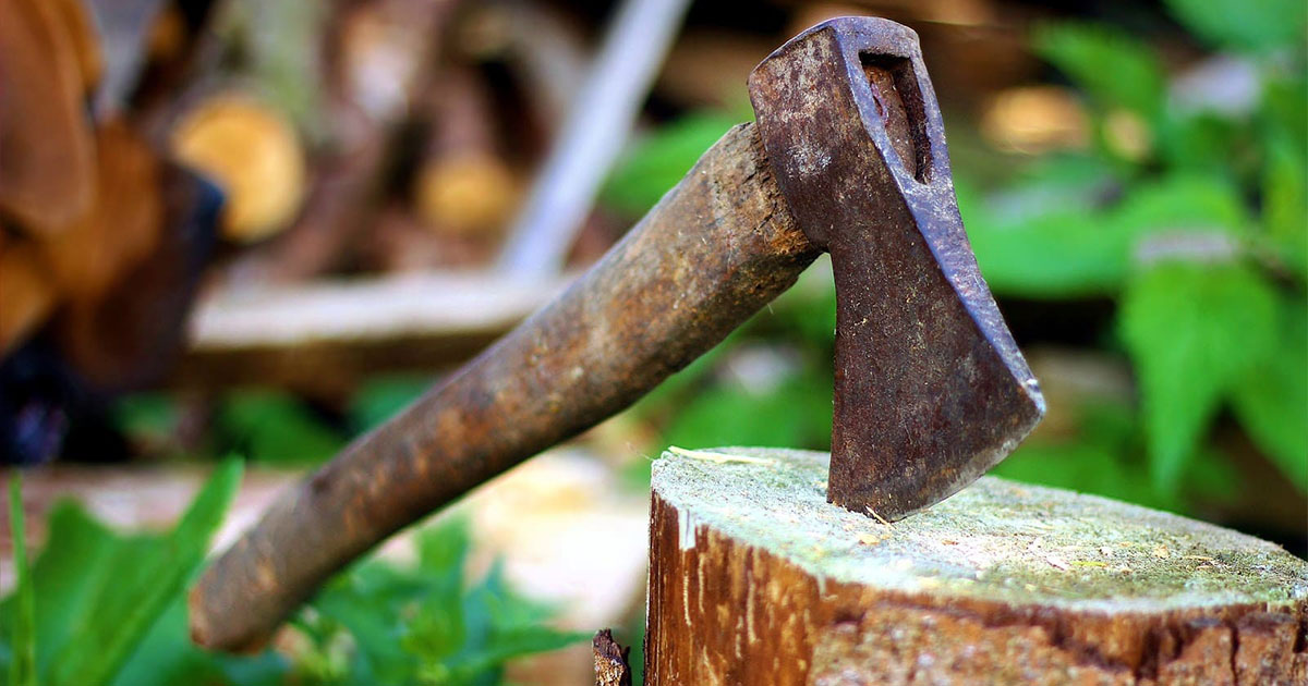 axe in stump