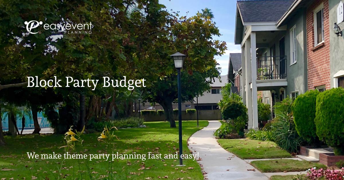 Block Party Budget Worksheet