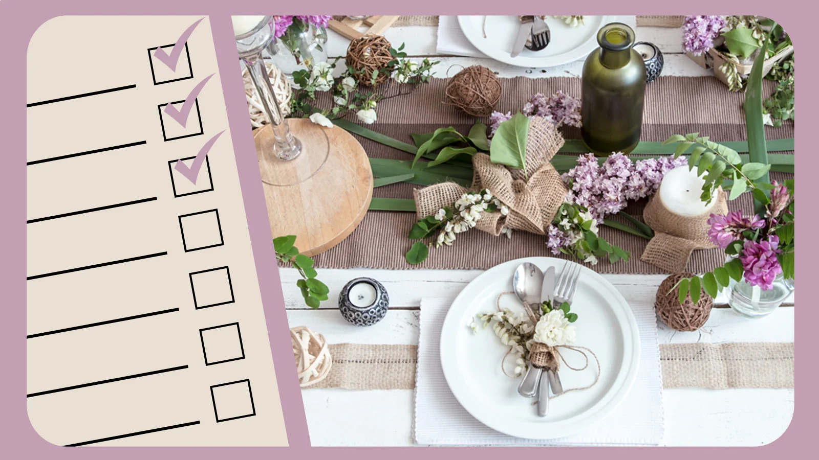 Dinner party planning checklist with custom timeline and detailed tasks