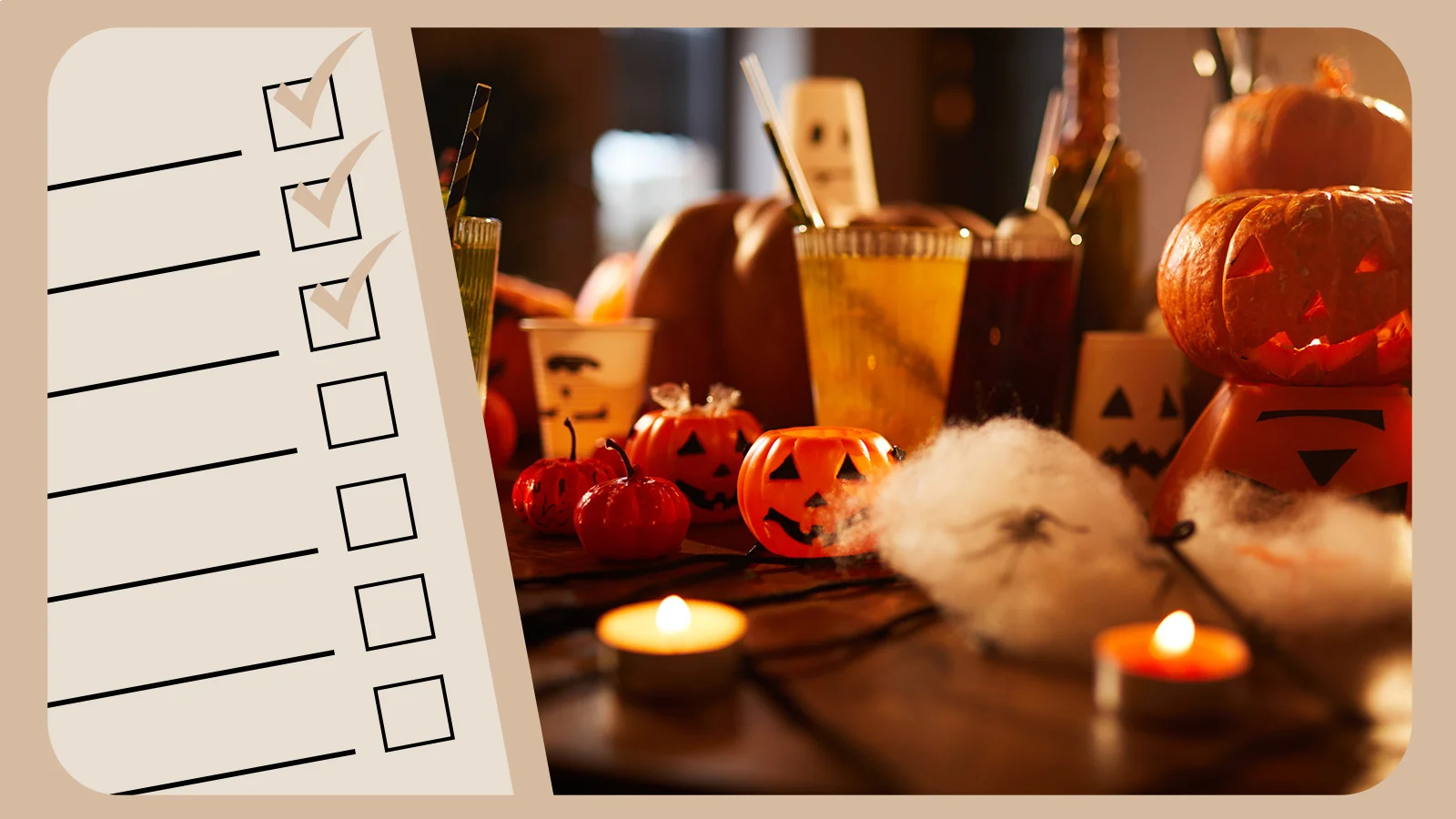 Halloween party planning checklist with custom timeline and detailed tasks