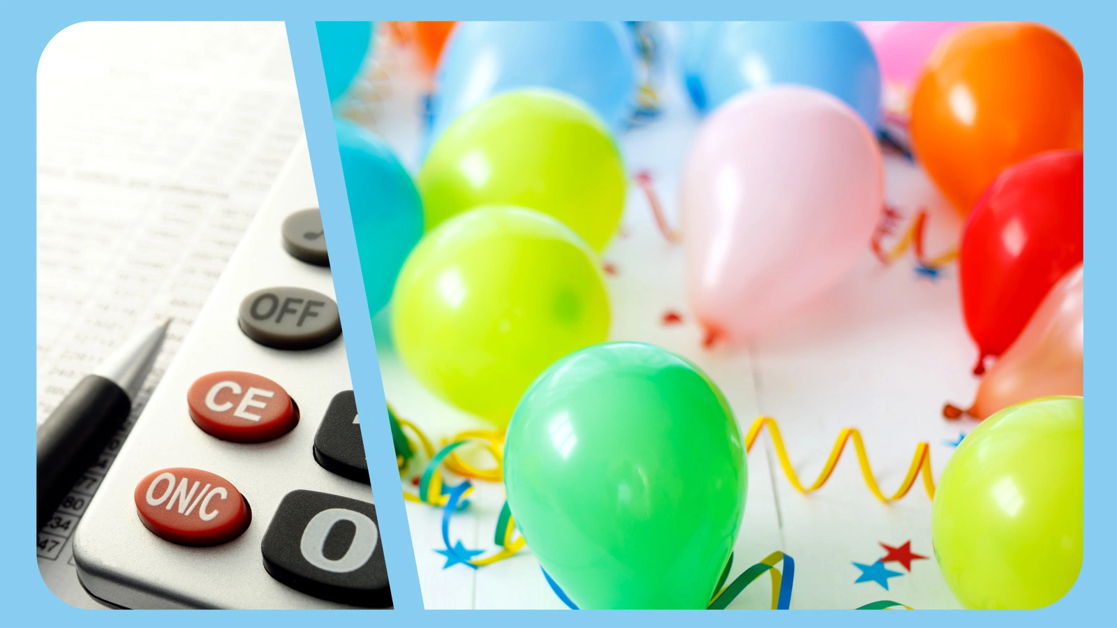 Kids birthday party budget worksheet with visual expense tracker