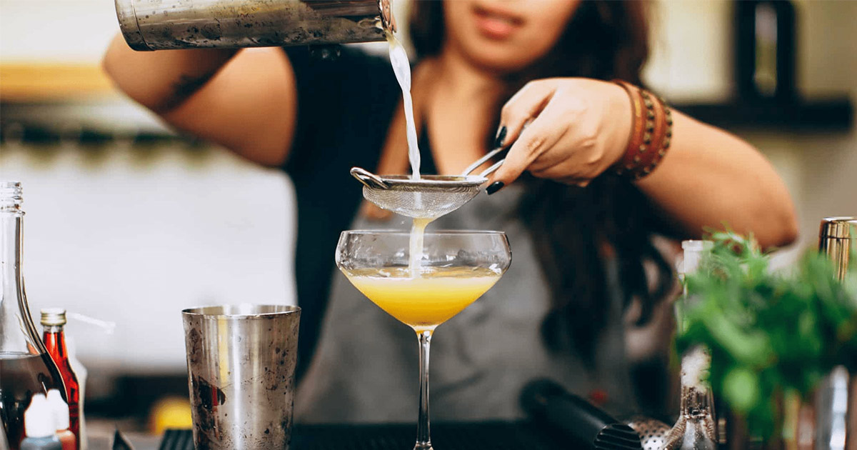 bartender pouring drink