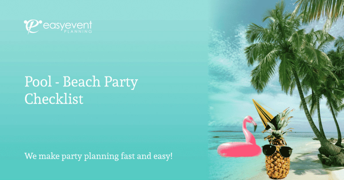 pool beach party checklist