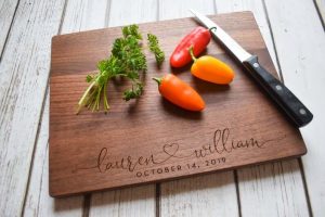 Best Gifts for Couples $50-$99: Engraved Cutting Board