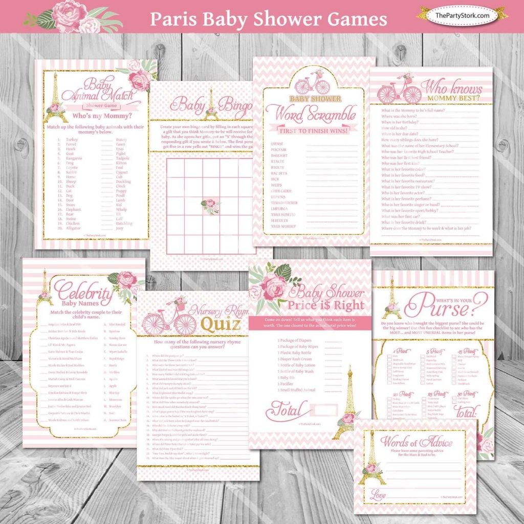 Paris Baby Shower Activities