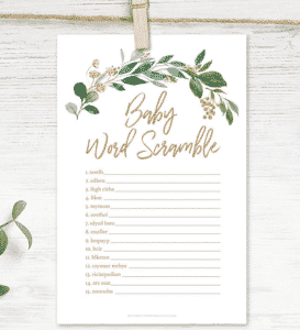 Rustic Baby Shower Games 