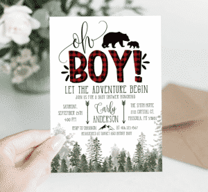 Rustic Baby Shower Invitations