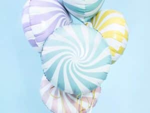 Balloons that look like swirled candies