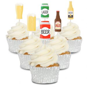 Beer themed cupcake toppers