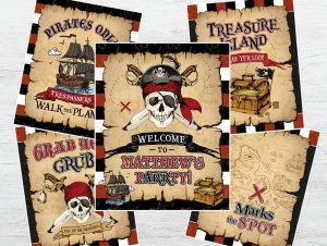 5 customizable pirate posters