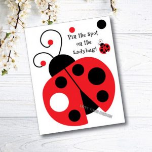 Pin the spot on the ladybug game