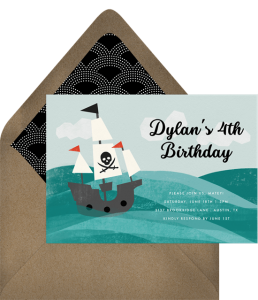 pirate birthday invitation