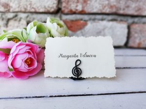 music note place card