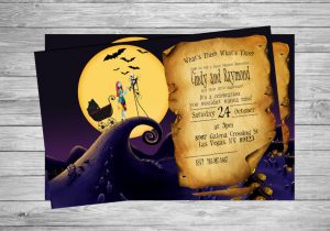 Nightmare Before Christmas baby shower invitations