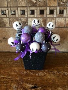 Nightmare Before Christmas Jack Skellington cake pops