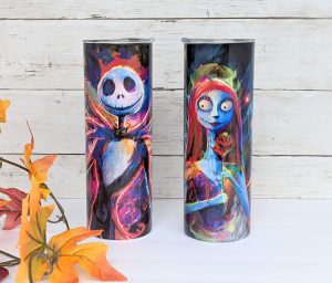 Nightmare Before Christmas Jack and Sally Cups