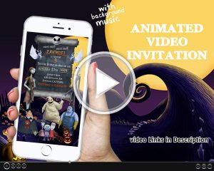 Nightmare Before Christmas video invitation