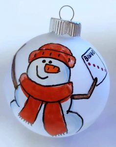 Custom bingo Christmas ornament