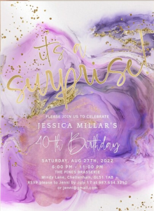 Marble Style Invitation